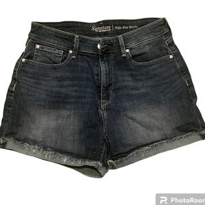 Levi Signature high rise denim jean shorts women size 10/W30 10 W 30